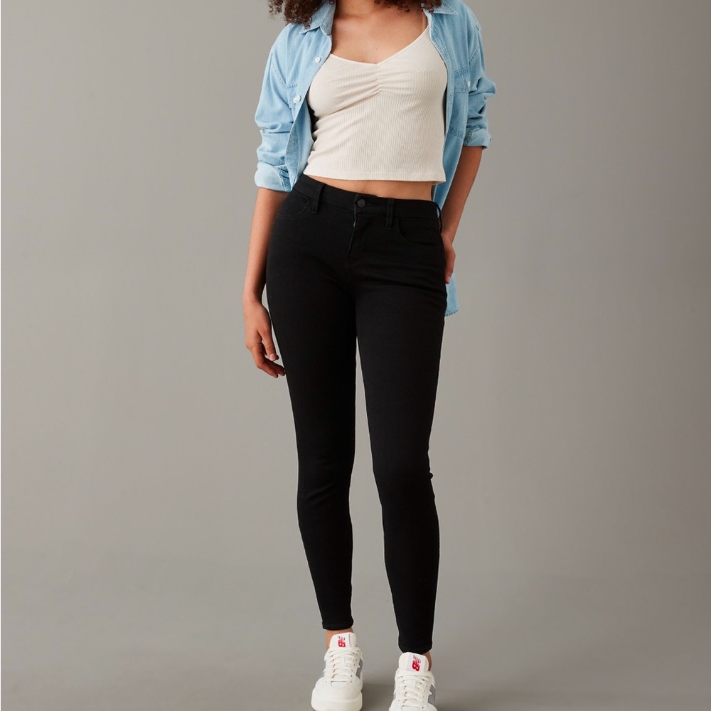 American Eagle Black Curvy Jeans